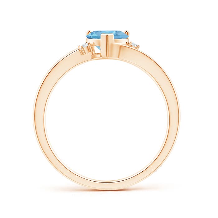 AA - Swiss Blue Topaz / 0.96 CT / 14 KT Rose Gold