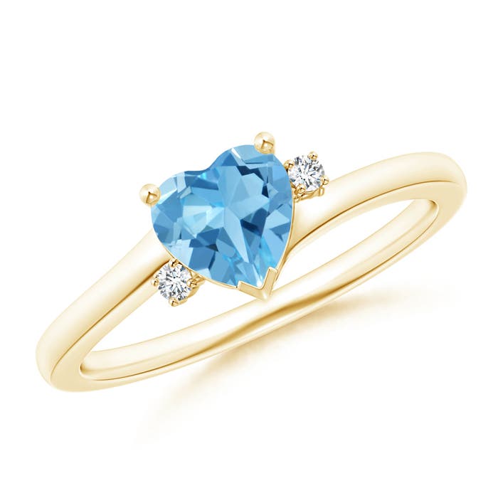 AA - Swiss Blue Topaz / 0.96 CT / 14 KT Yellow Gold