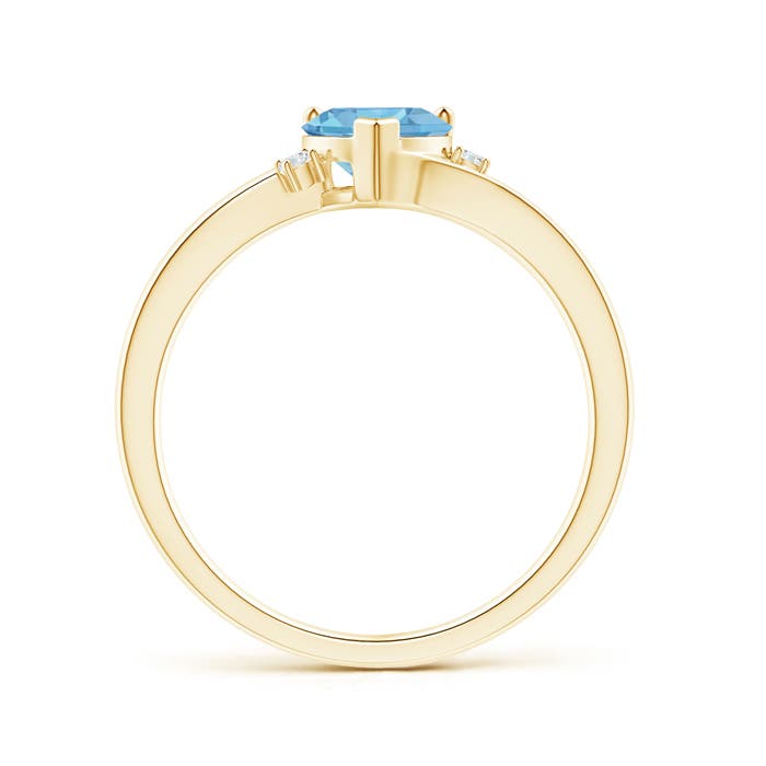 AA - Swiss Blue Topaz / 0.96 CT / 14 KT Yellow Gold