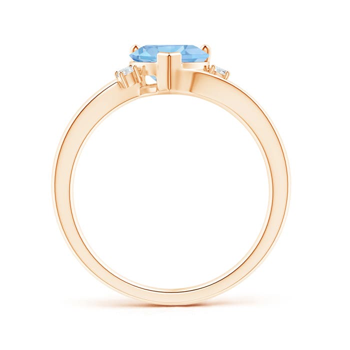 A - Swiss Blue Topaz / 1.54 CT / 14 KT Rose Gold