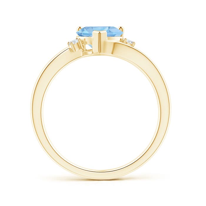 A - Swiss Blue Topaz / 1.54 CT / 14 KT Yellow Gold