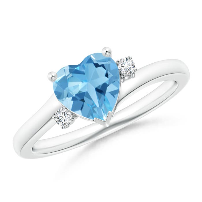 AA - Swiss Blue Topaz / 1.54 CT / 14 KT White Gold