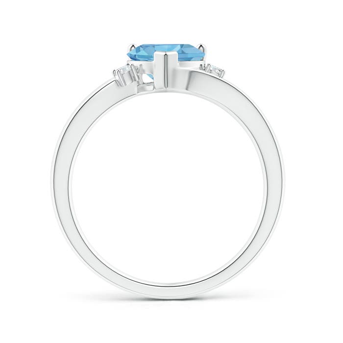 AA - Swiss Blue Topaz / 1.54 CT / 14 KT White Gold