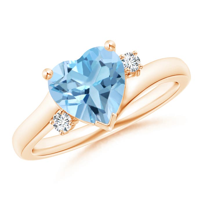 A - Swiss Blue Topaz / 2.18 CT / 14 KT Rose Gold