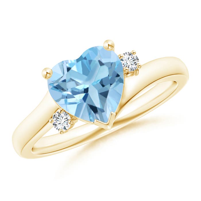 A - Swiss Blue Topaz / 2.18 CT / 14 KT Yellow Gold