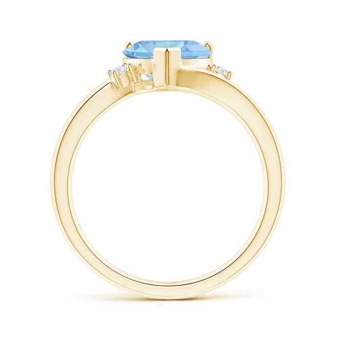 A - Swiss Blue Topaz / 2.18 CT / 14 KT Yellow Gold