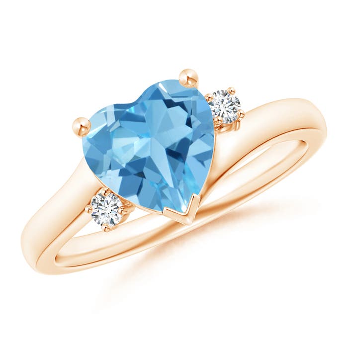 AA - Swiss Blue Topaz / 2.18 CT / 14 KT Rose Gold