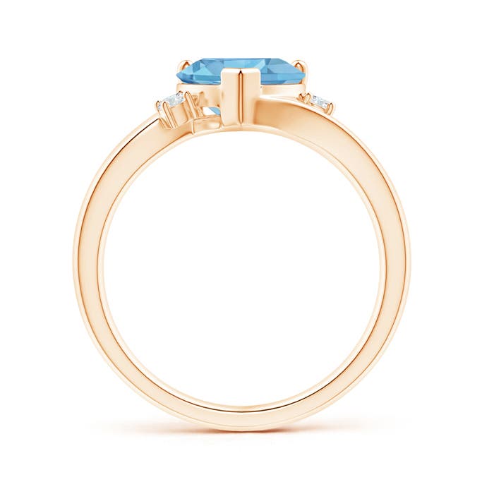 AA - Swiss Blue Topaz / 2.18 CT / 14 KT Rose Gold