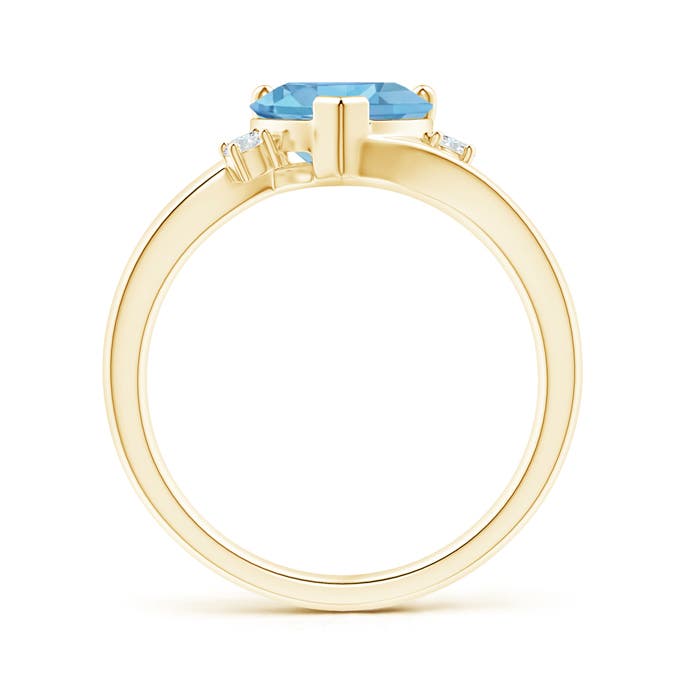 AA - Swiss Blue Topaz / 2.18 CT / 14 KT Yellow Gold