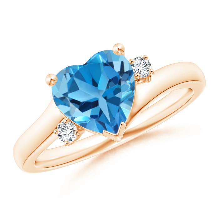 AAA - Swiss Blue Topaz / 2.18 CT / 14 KT Rose Gold