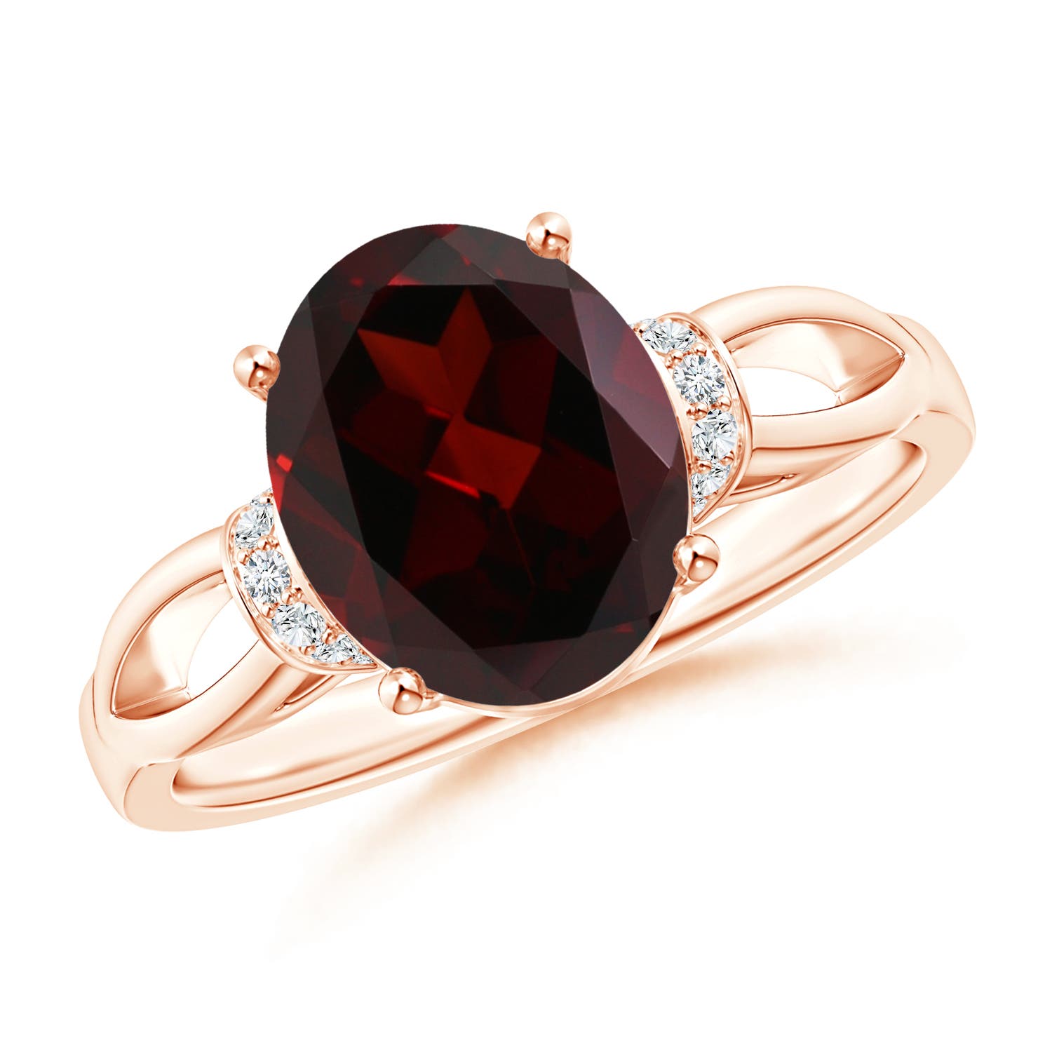 A - Garnet / 3.03 CT / 14 KT Rose Gold