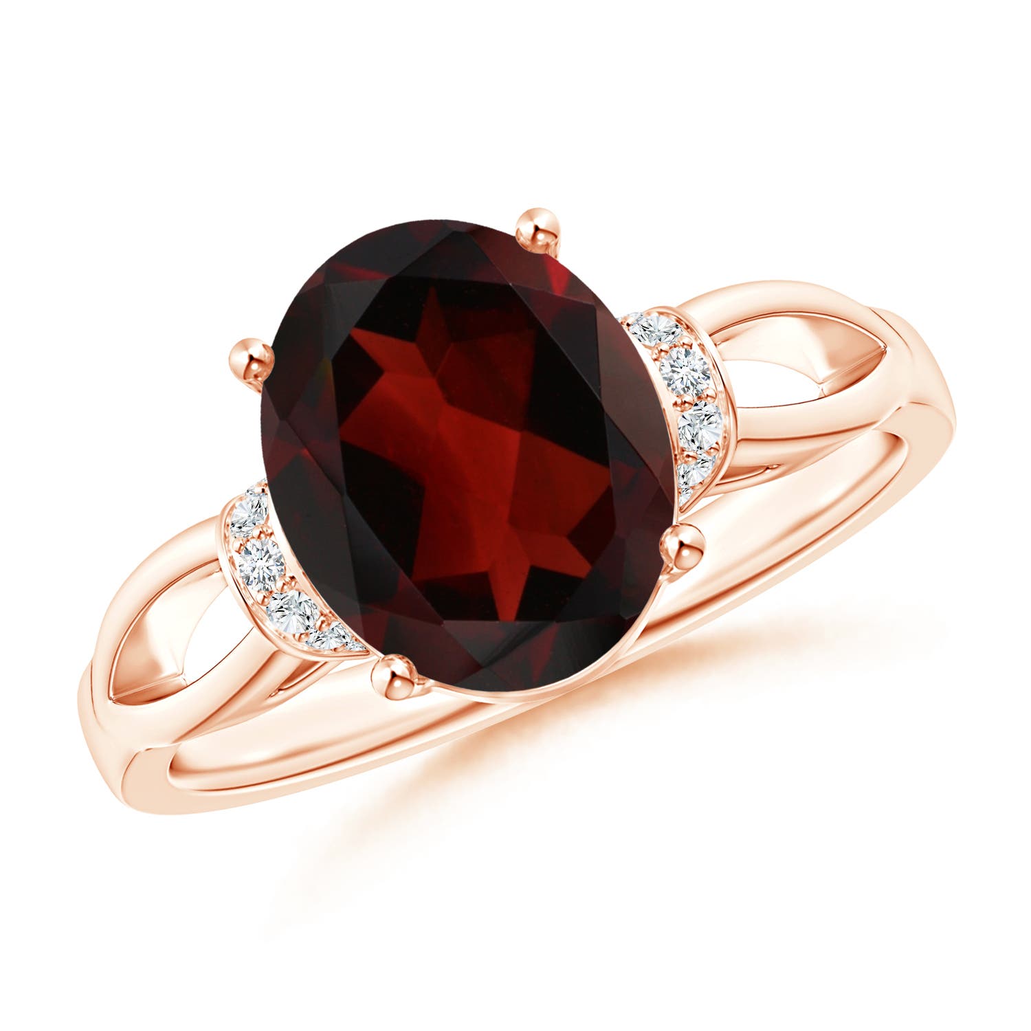 AA - Garnet / 3.03 CT / 14 KT Rose Gold