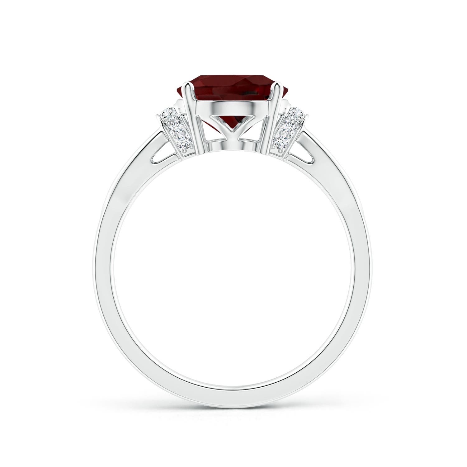 AAA - Garnet / 3.03 CT / 14 KT White Gold