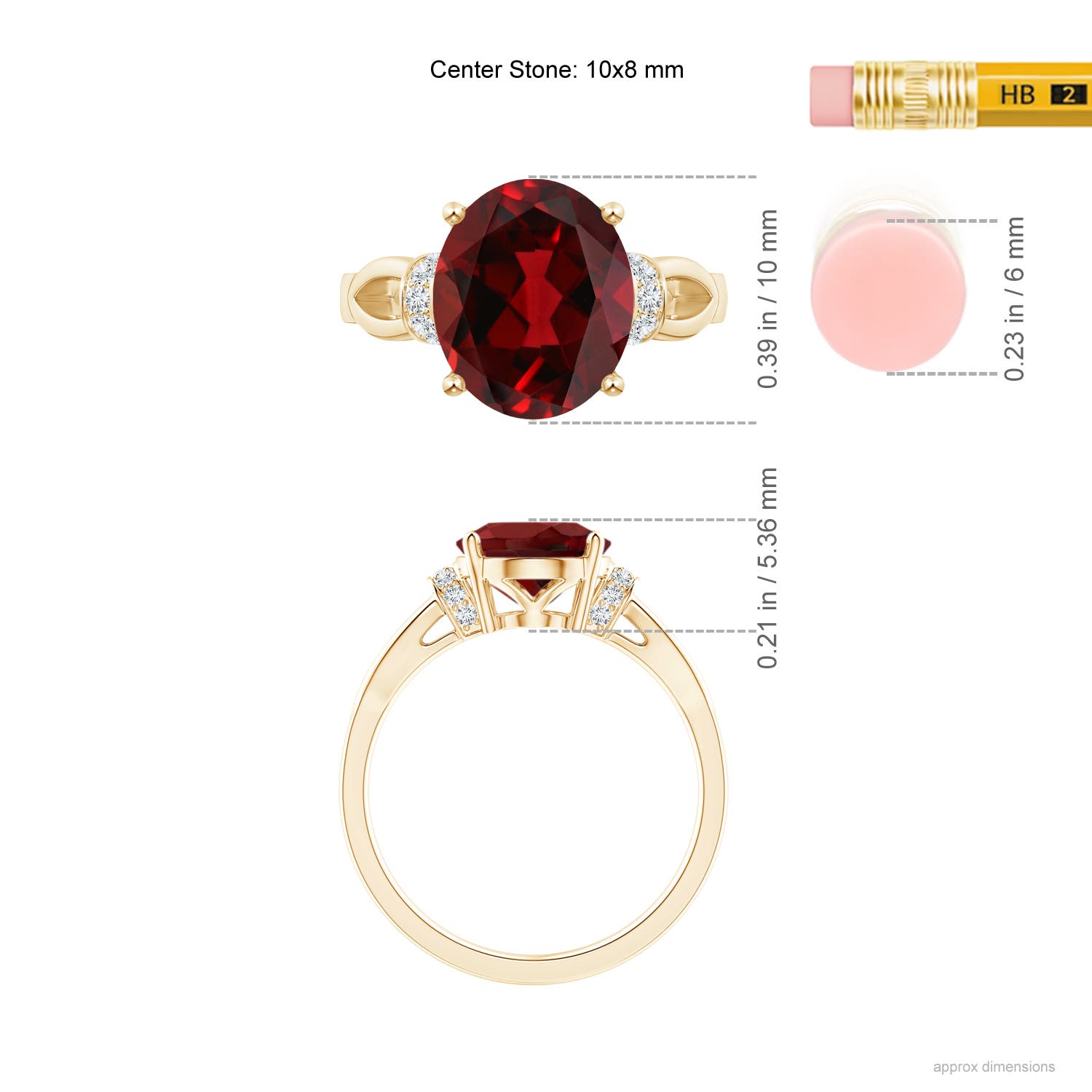 AAAA - Garnet / 3.03 CT / 14 KT Yellow Gold