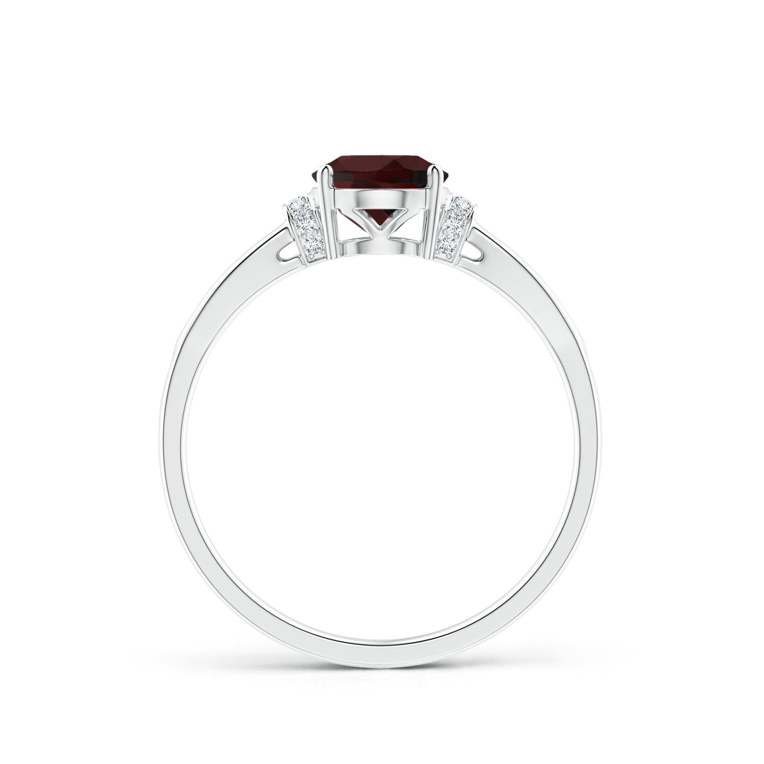 A - Garnet / 1.5 CT / 14 KT White Gold