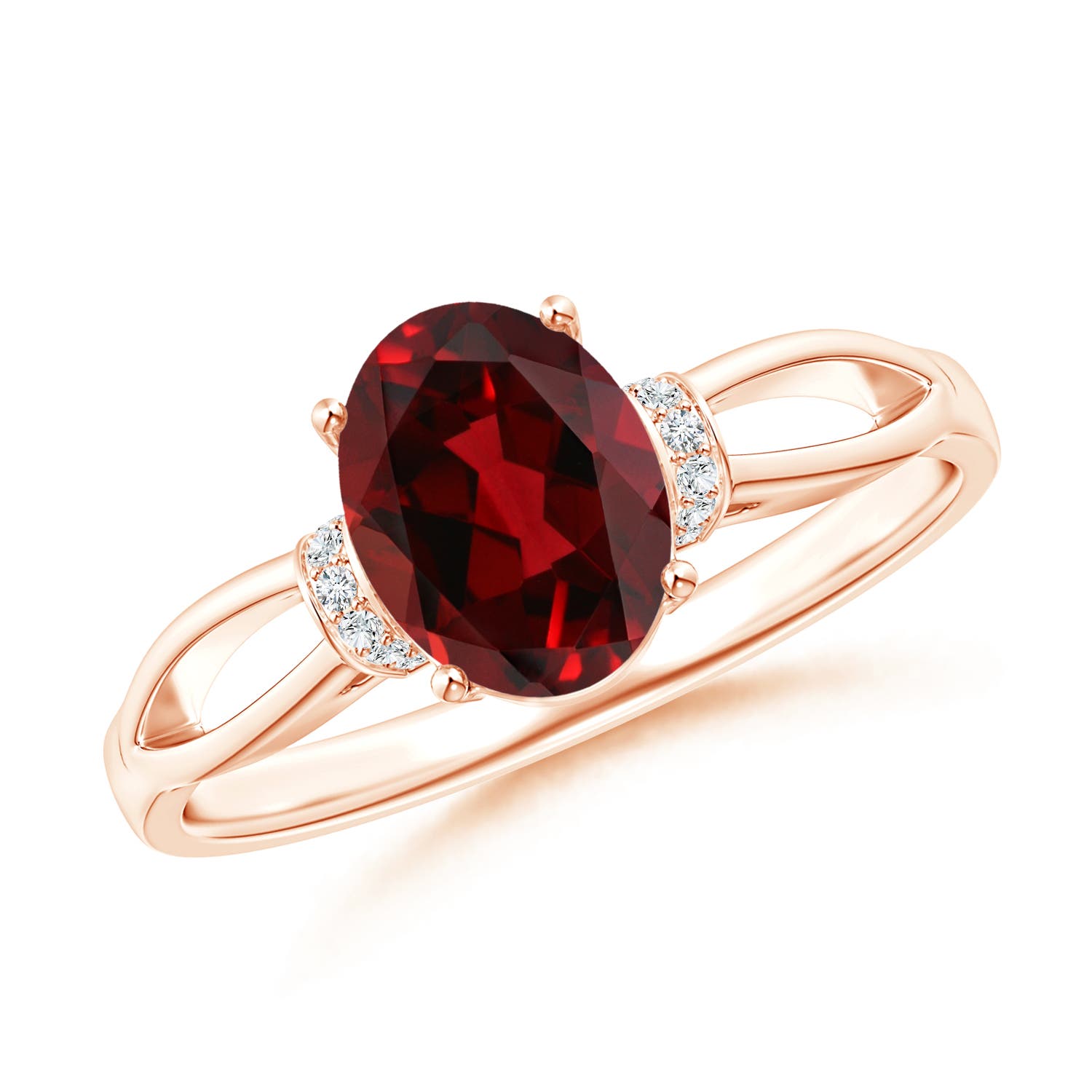 AAAA - Garnet / 1.5 CT / 14 KT Rose Gold