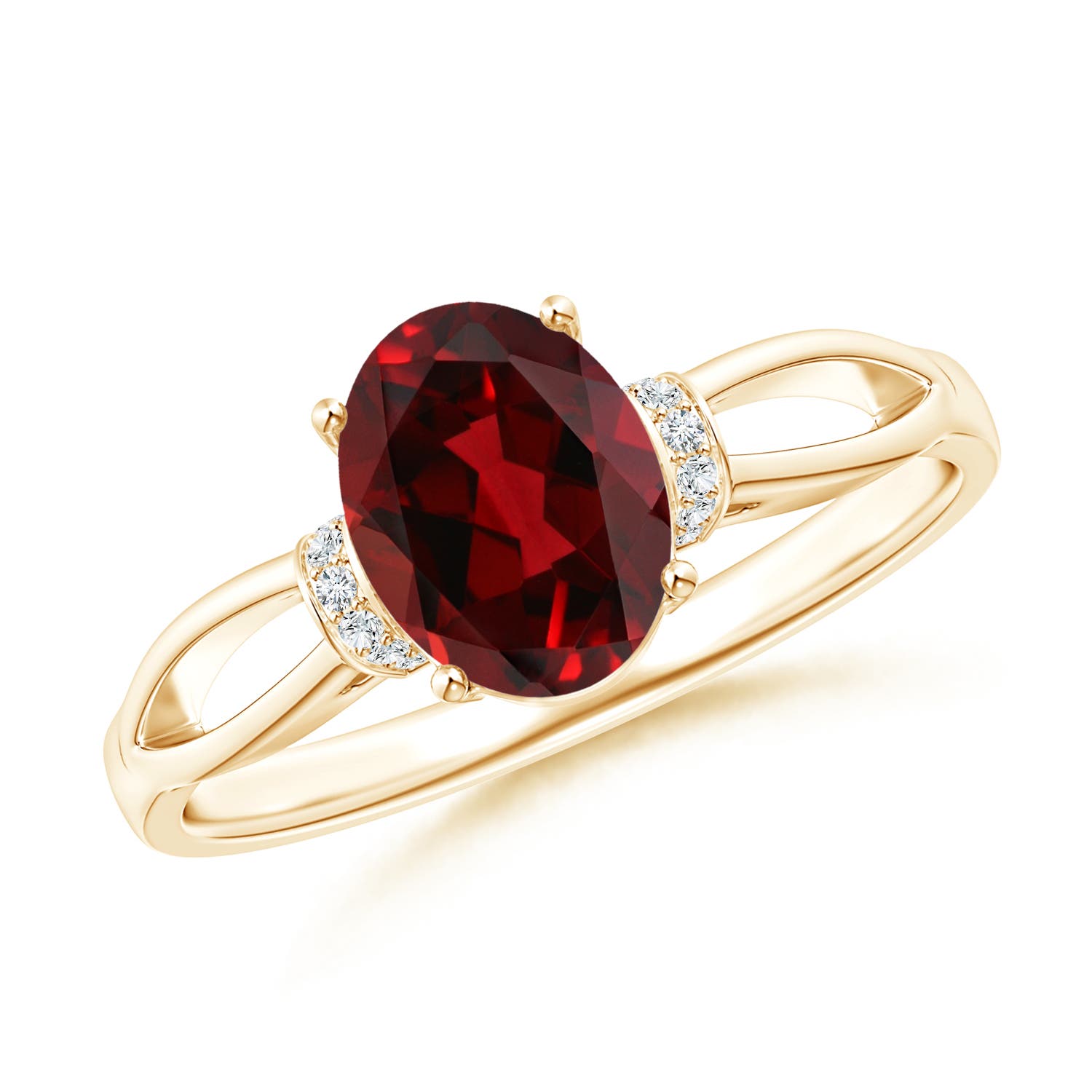 AAAA - Garnet / 1.5 CT / 14 KT Yellow Gold