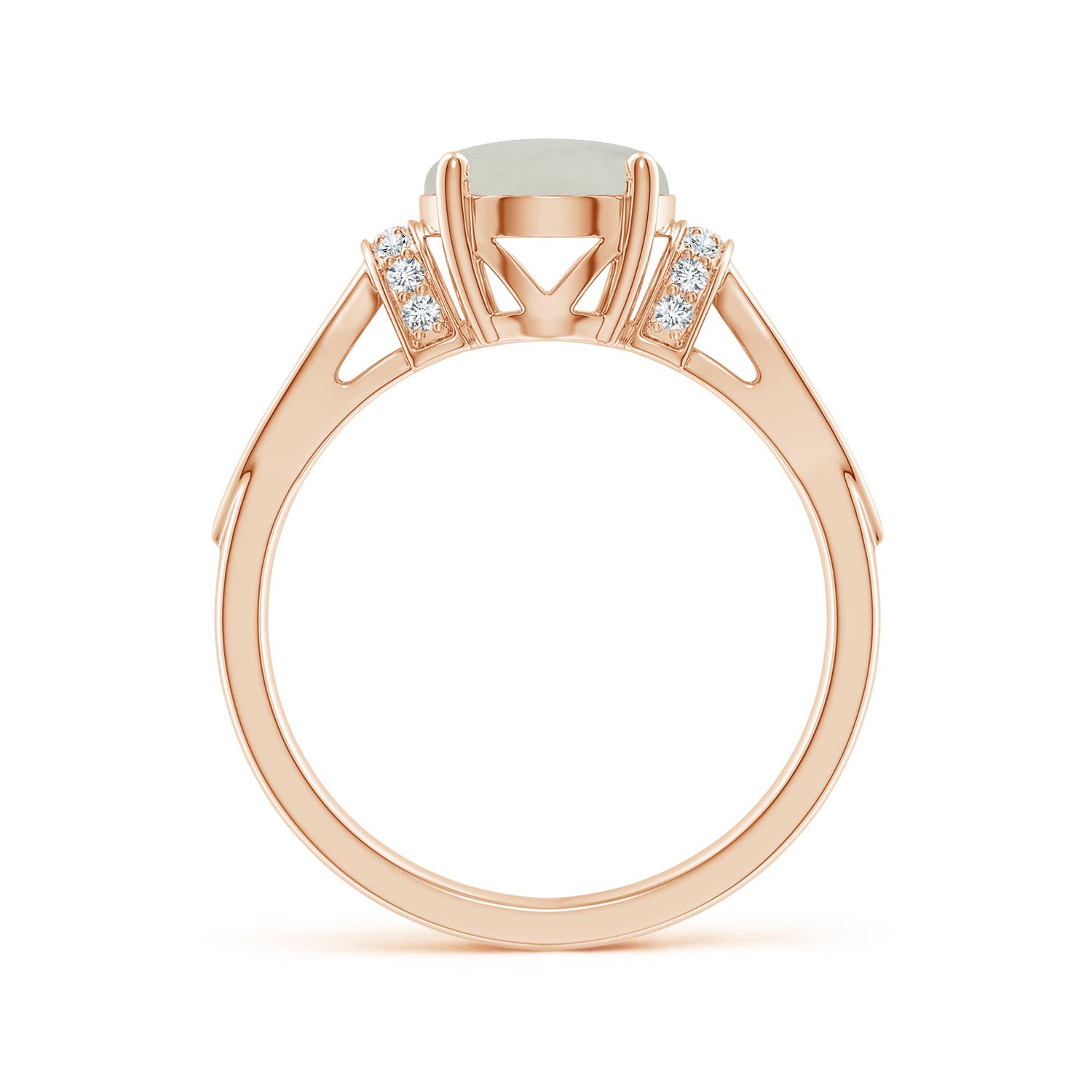 A - Moonstone / 2.58 CT / 14 KT Rose Gold