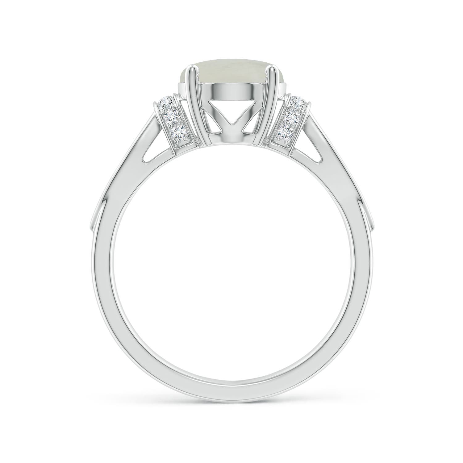 A - Moonstone / 2.58 CT / 14 KT White Gold