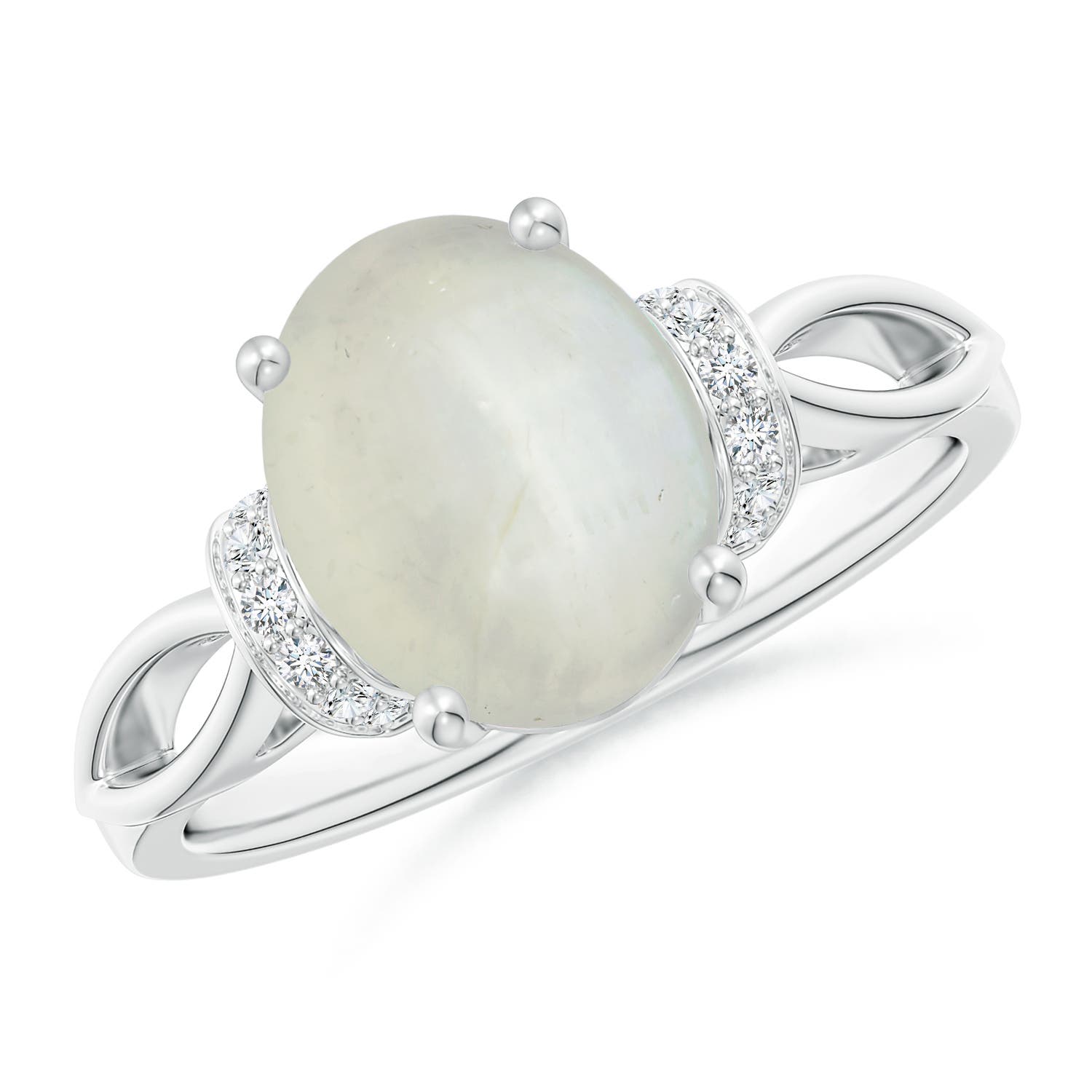 AA - Moonstone / 2.58 CT / 14 KT White Gold