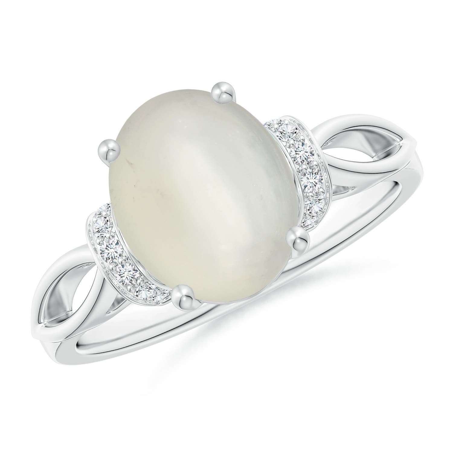 AAA - Moonstone / 2.58 CT / 14 KT White Gold