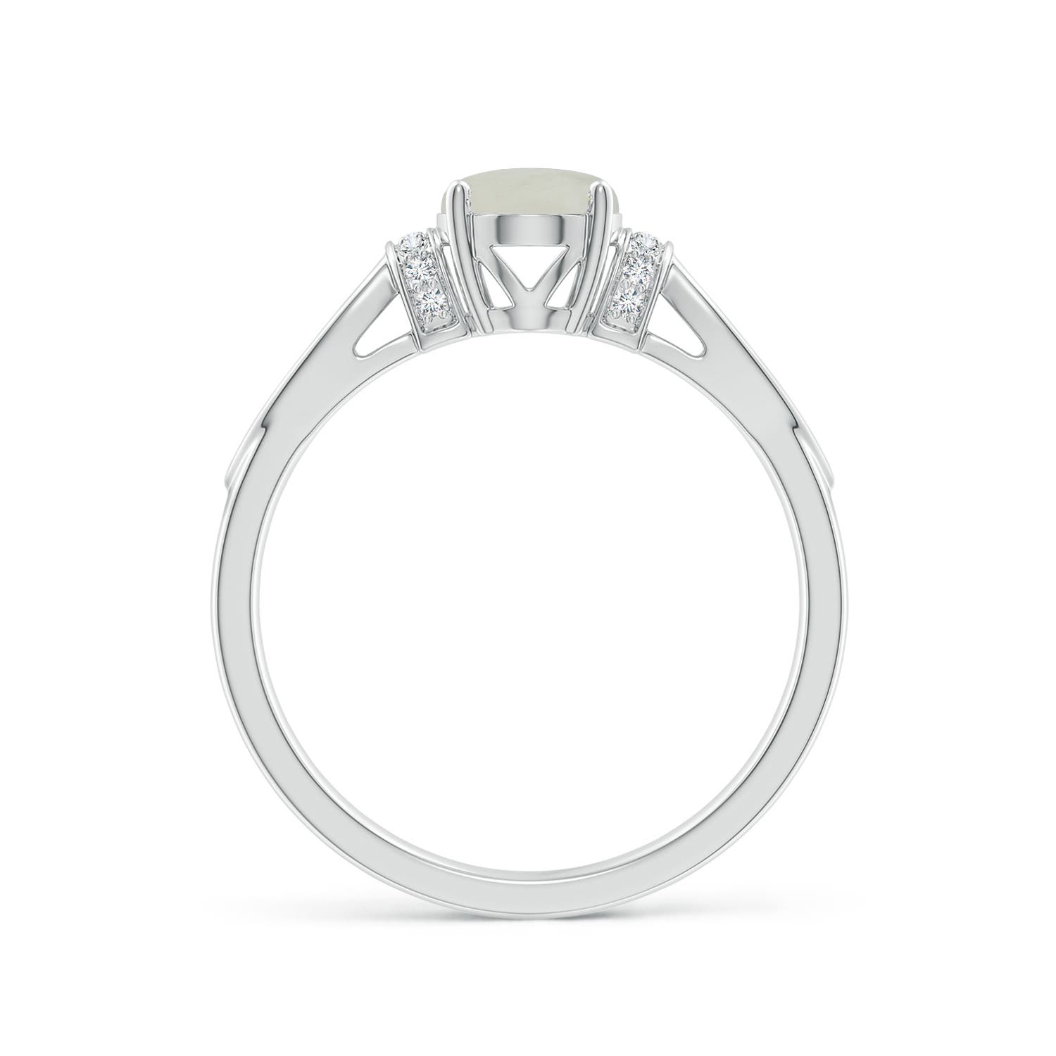 A - Moonstone / 1.14 CT / 14 KT White Gold