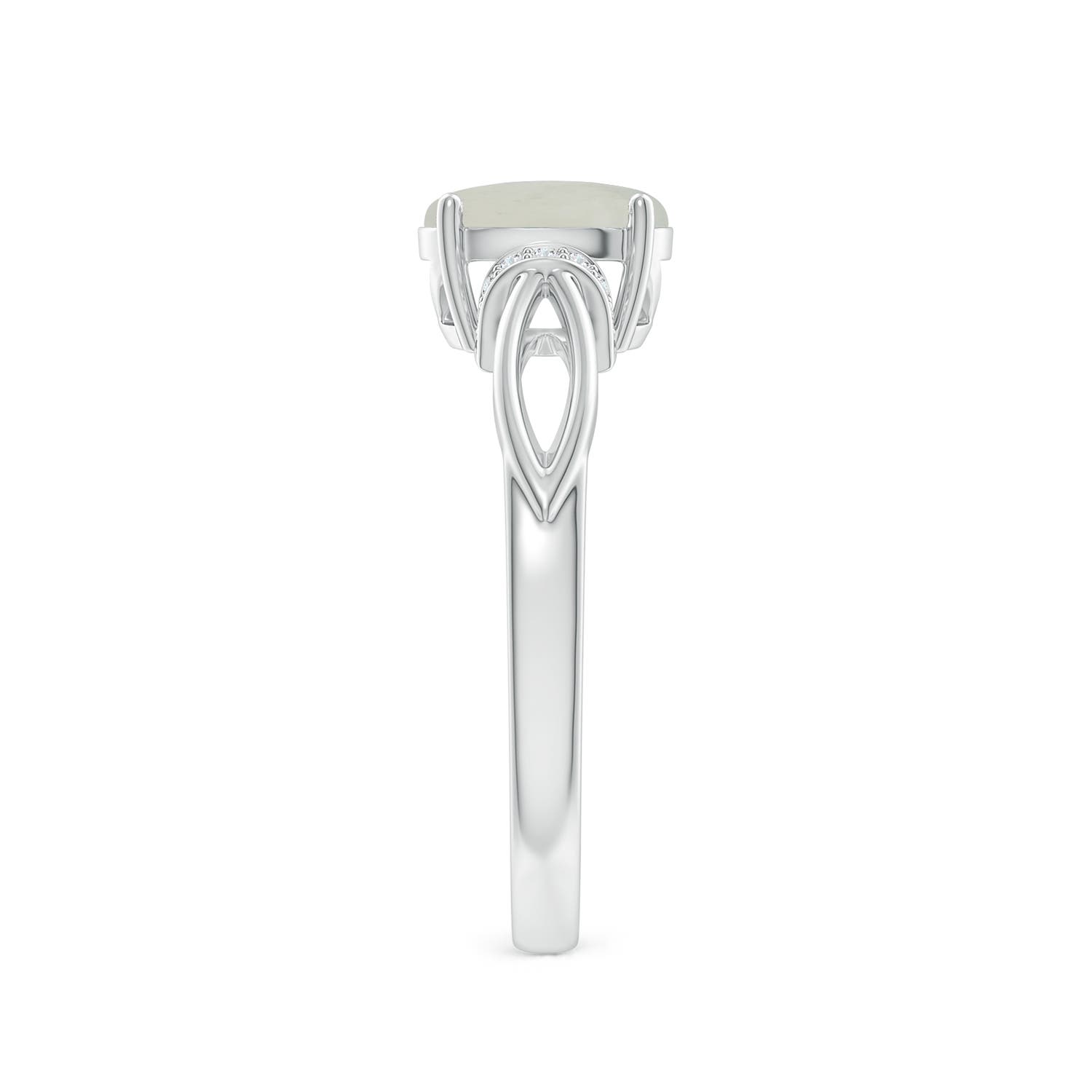 A - Moonstone / 1.14 CT / 14 KT White Gold