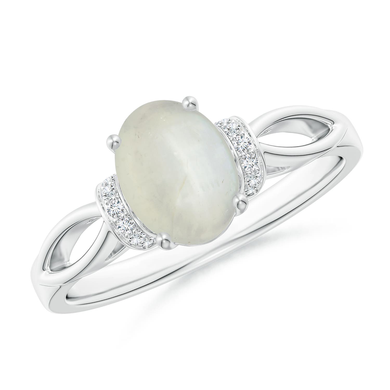 AA - Moonstone / 1.14 CT / 14 KT White Gold