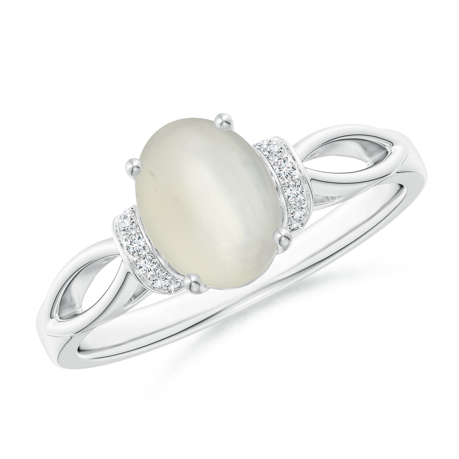 AAA - Moonstone / 1.14 CT / 14 KT White Gold