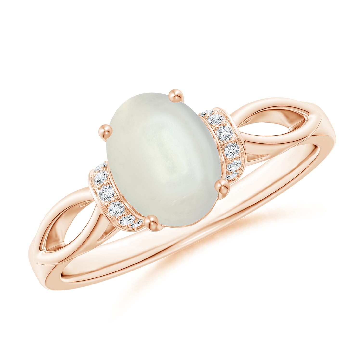 AAAA - Moonstone / 1.14 CT / 14 KT Rose Gold