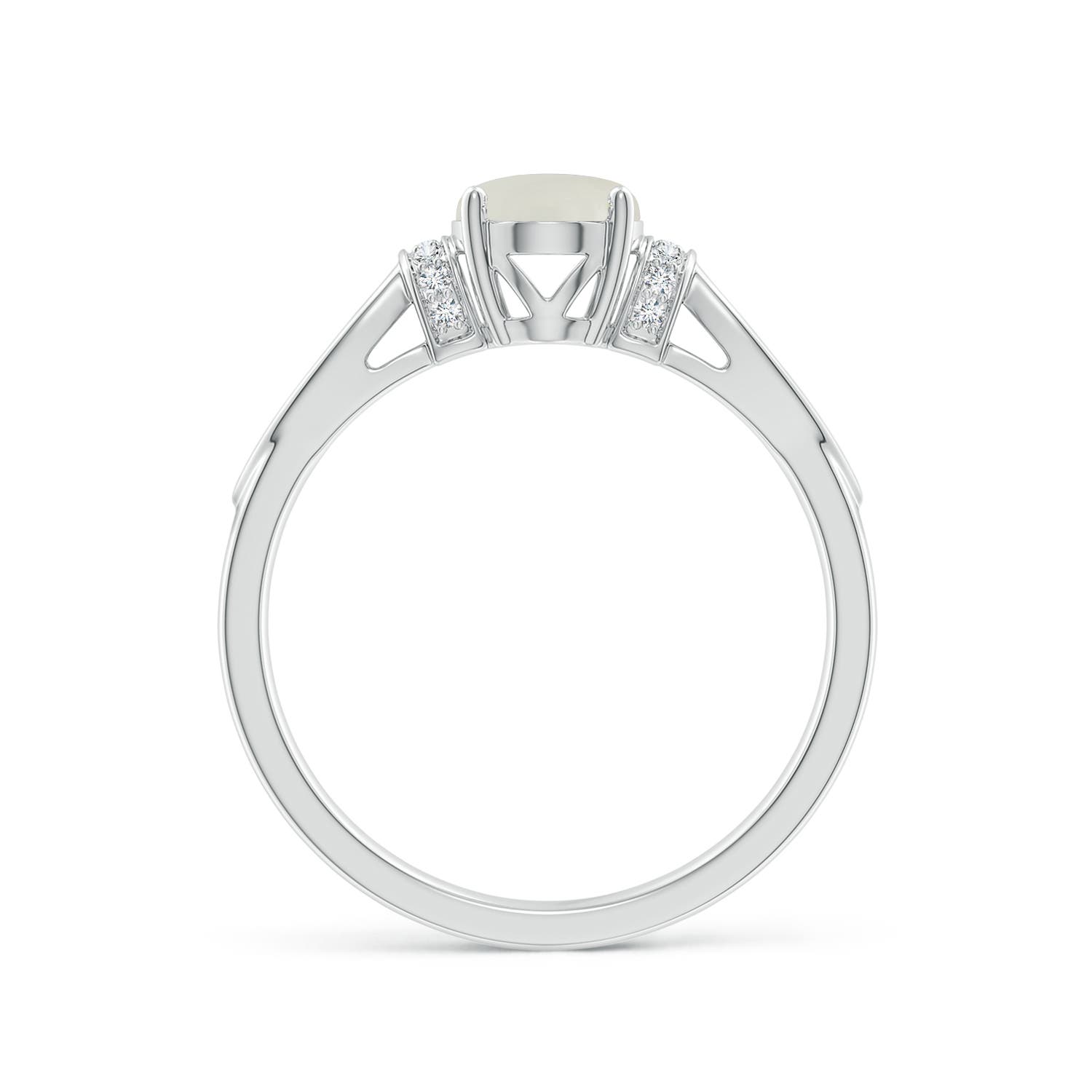 AAAA - Moonstone / 1.14 CT / 14 KT White Gold