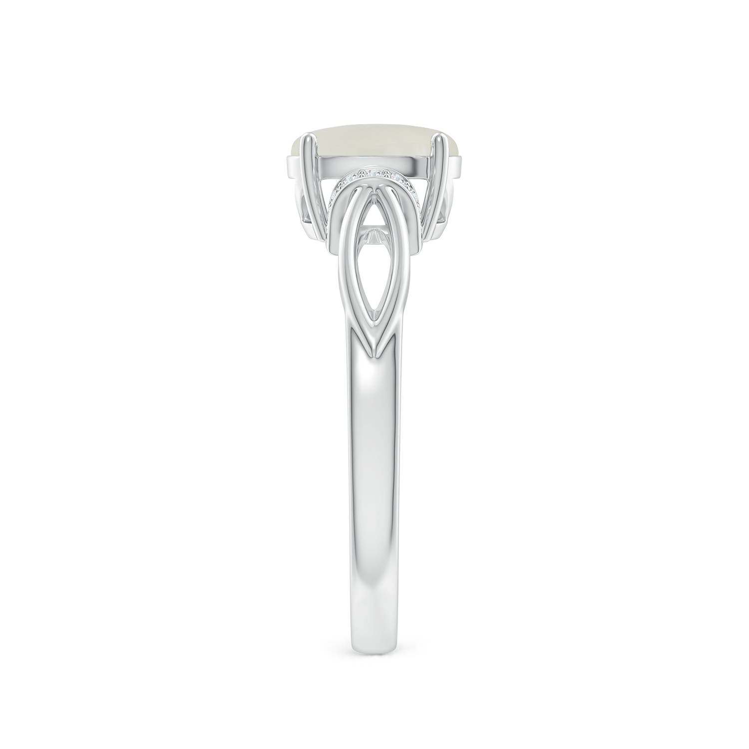 AAAA - Moonstone / 1.14 CT / 14 KT White Gold