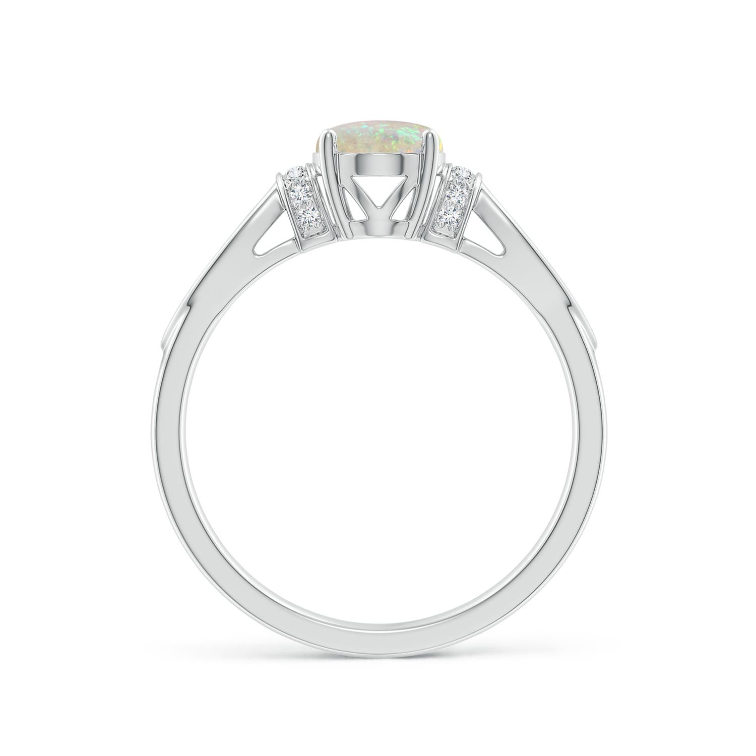 AAA - Opal / 0.84 CT / 14 KT White Gold