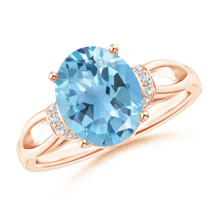 A - Swiss Blue Topaz / 3.33 CT / 14 KT Rose Gold