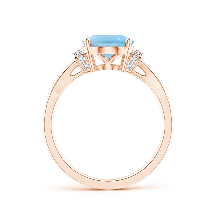 A - Swiss Blue Topaz / 3.33 CT / 14 KT Rose Gold