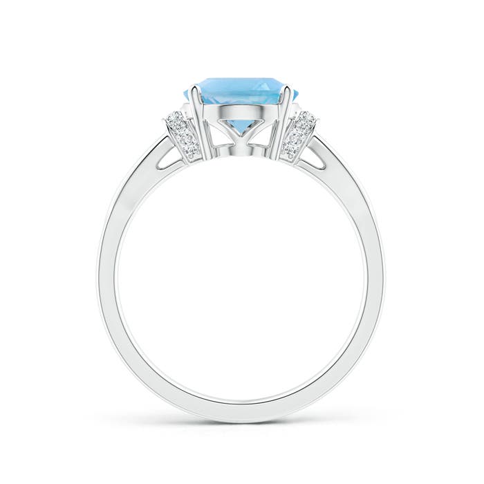 A - Swiss Blue Topaz / 3.33 CT / 14 KT White Gold