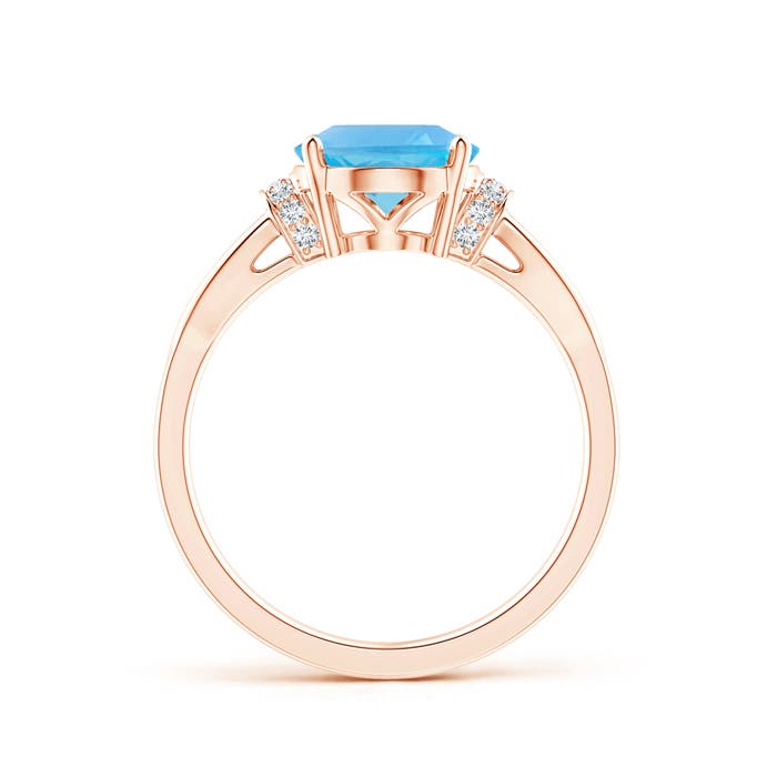 AA - Swiss Blue Topaz / 3.33 CT / 14 KT Rose Gold