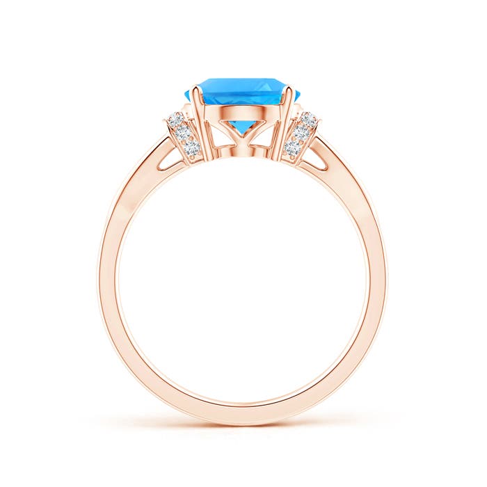 AAAA - Swiss Blue Topaz / 3.33 CT / 14 KT Rose Gold