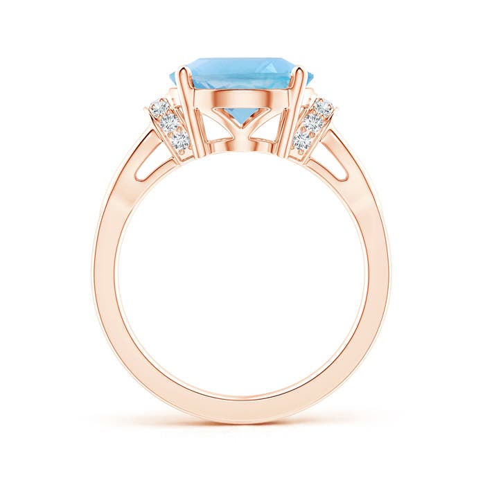 A - Swiss Blue Topaz / 5.78 CT / 14 KT Rose Gold