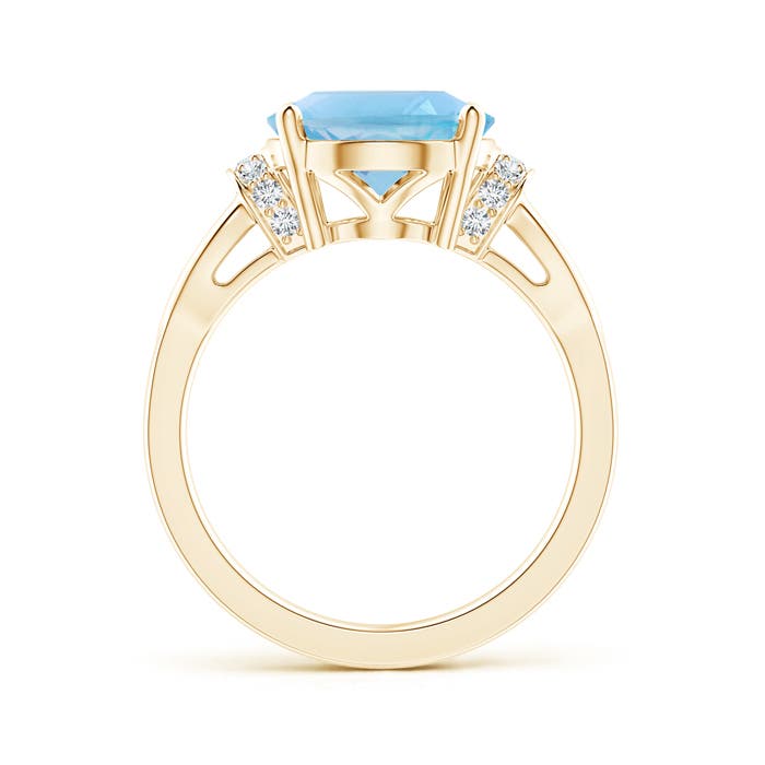 A - Swiss Blue Topaz / 5.78 CT / 14 KT Yellow Gold