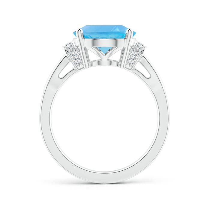 AA - Swiss Blue Topaz / 5.78 CT / 14 KT White Gold