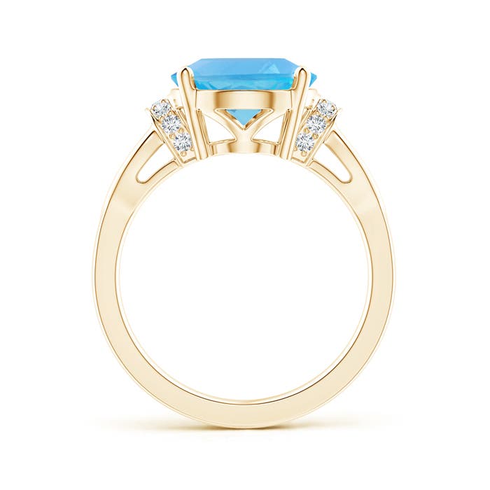 AA - Swiss Blue Topaz / 5.78 CT / 14 KT Yellow Gold