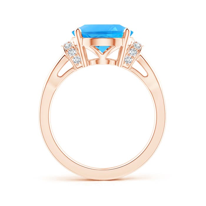 AAAA - Swiss Blue Topaz / 5.78 CT / 14 KT Rose Gold