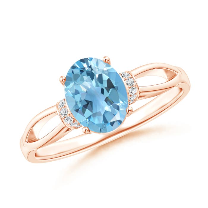 A - Swiss Blue Topaz / 1.54 CT / 14 KT Rose Gold