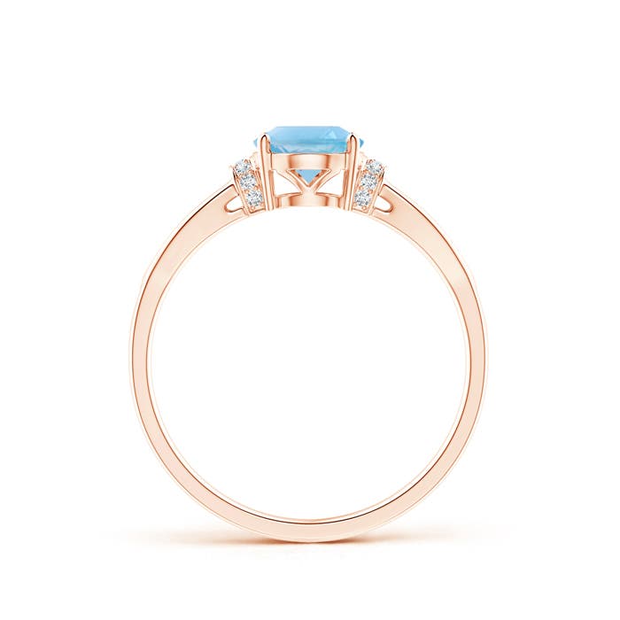 A - Swiss Blue Topaz / 1.54 CT / 14 KT Rose Gold