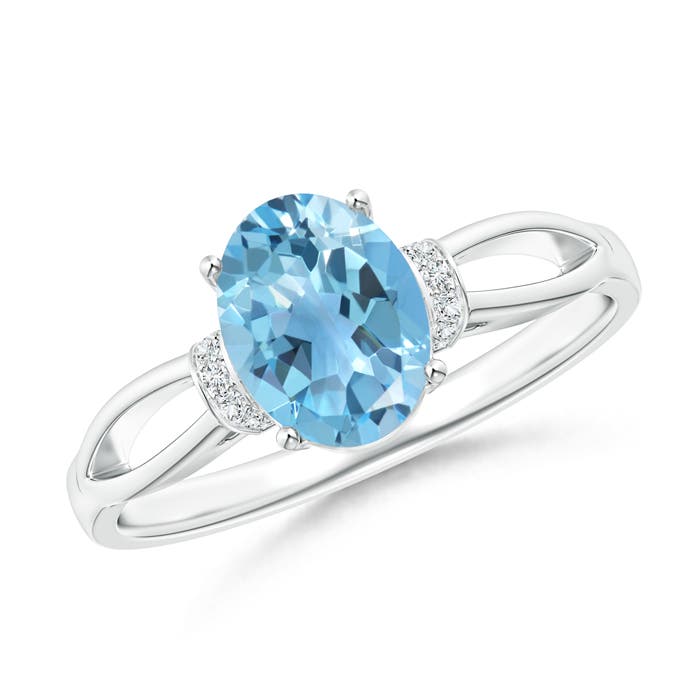 A - Swiss Blue Topaz / 1.54 CT / 14 KT White Gold