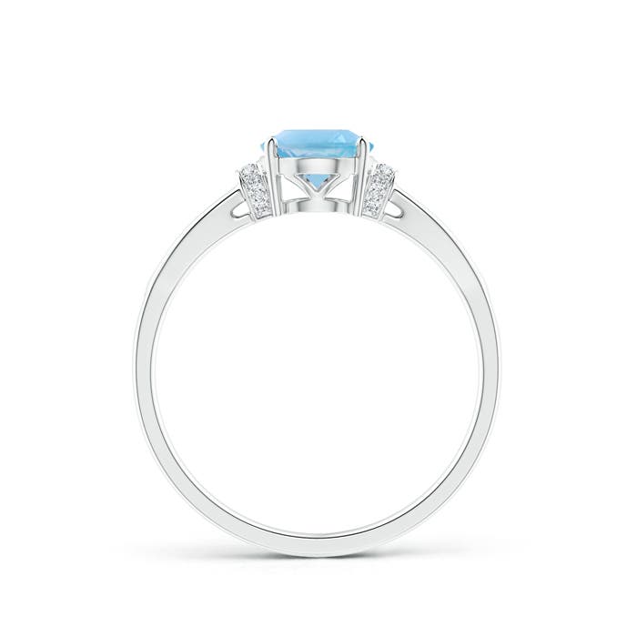 A - Swiss Blue Topaz / 1.54 CT / 14 KT White Gold