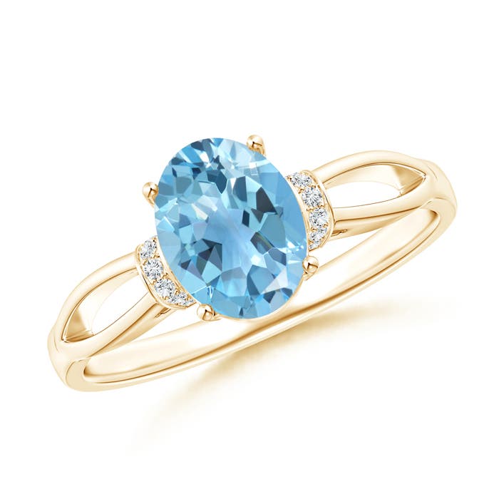 A - Swiss Blue Topaz / 1.54 CT / 14 KT Yellow Gold