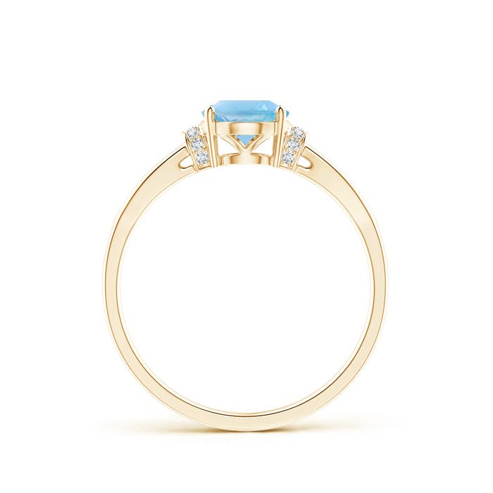 A - Swiss Blue Topaz / 1.54 CT / 14 KT Yellow Gold