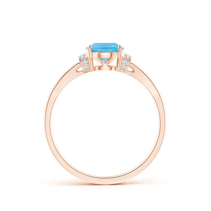 AA - Swiss Blue Topaz / 1.54 CT / 14 KT Rose Gold